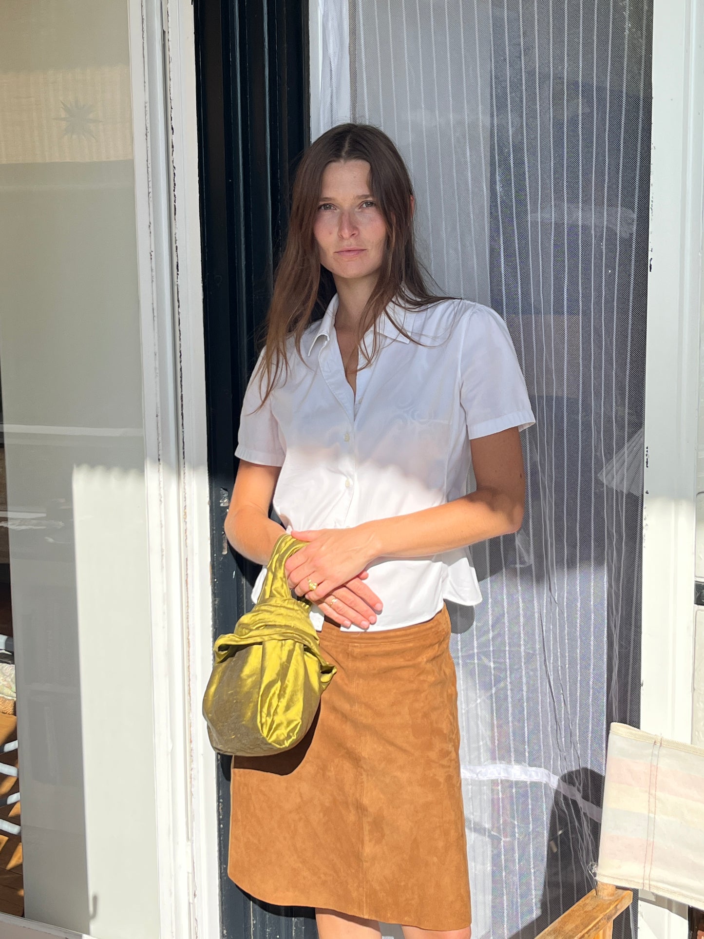 Silk Taffeta Bag, Grass