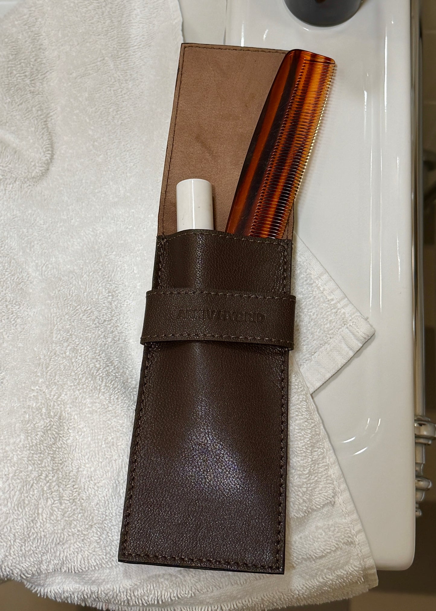 Saf Pencil Case, Chocolate