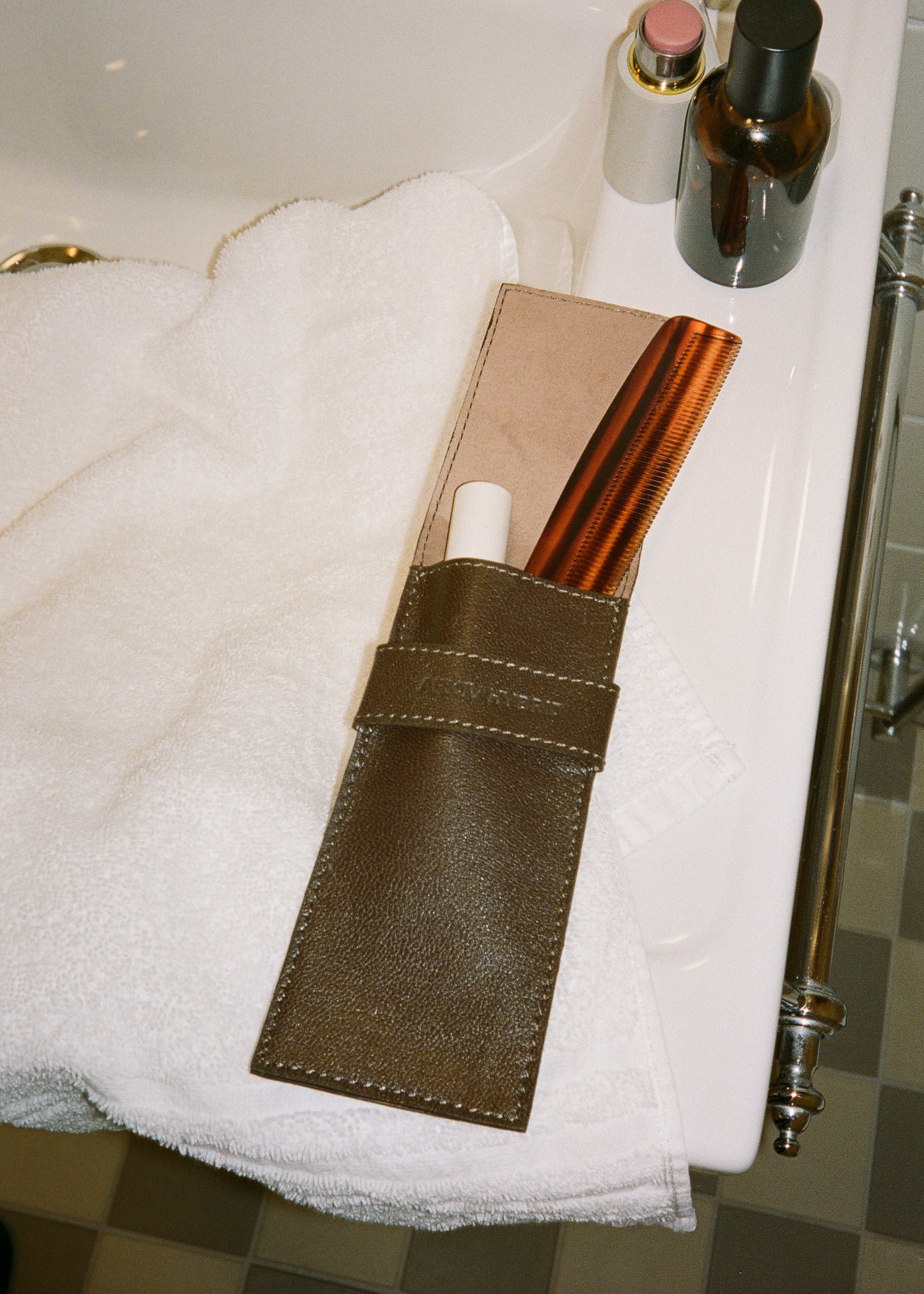 Saf Pencil Case, Chocolate