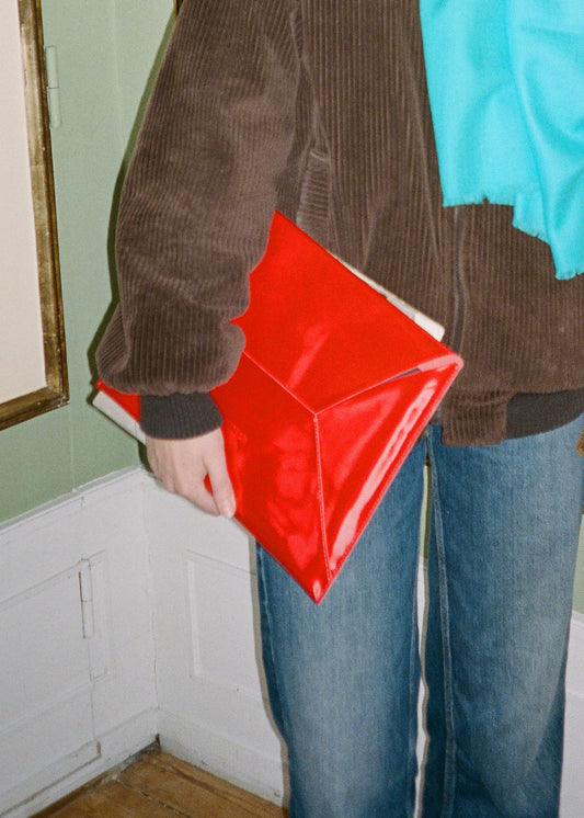 Carlo Laptop Sleeve, Patent Red