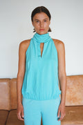 Chapter top, turquoise