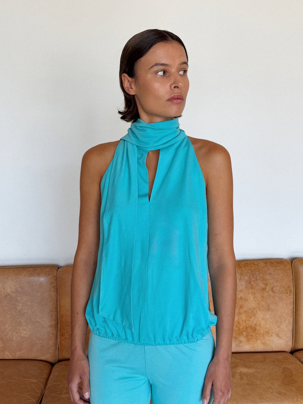 Chapter top, turquoise