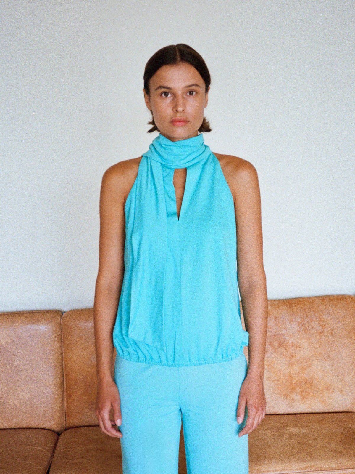 Chapter top, turquoise