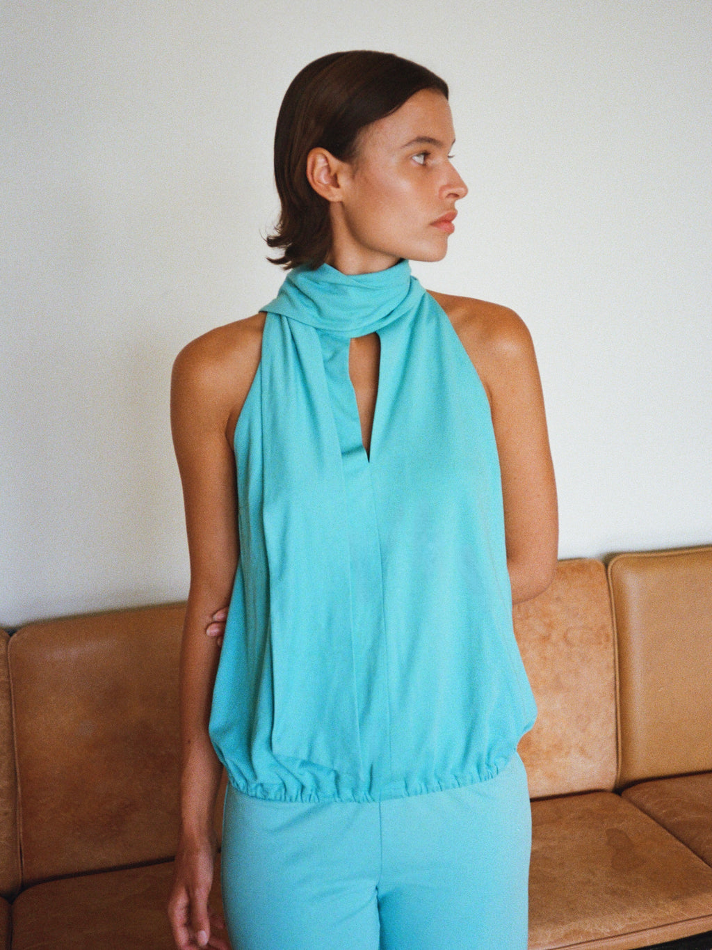 Chapter top, turquoise