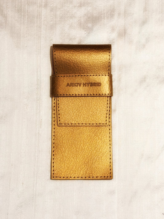 Saf Pencil Case, Crackled Gold